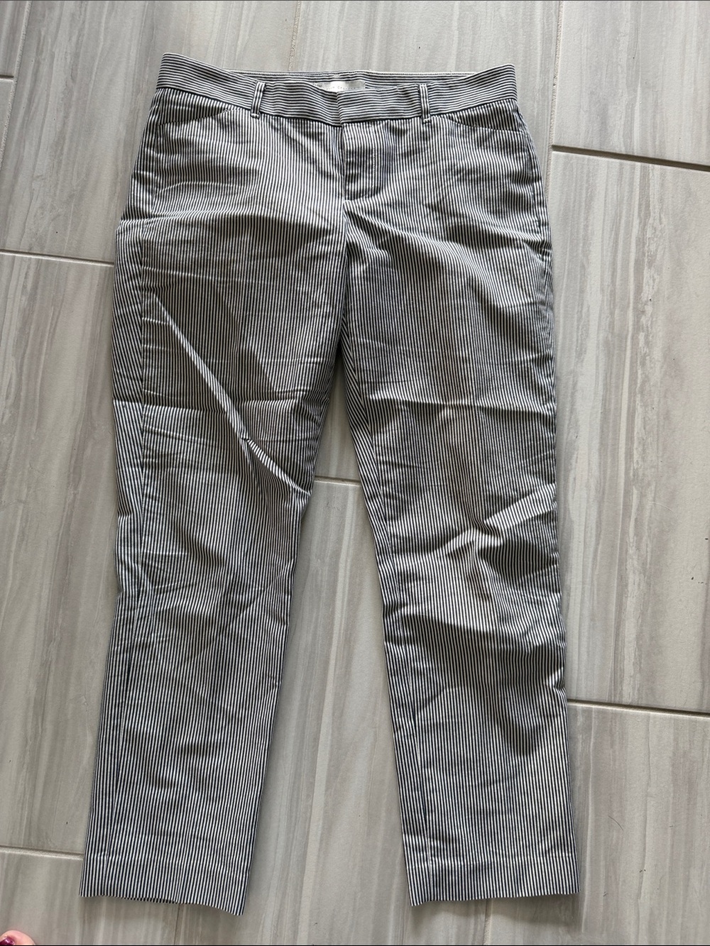 Woman’s Black and White Pinstripe Pants